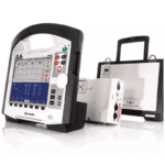 Monitor-desfibrilador Corpuls 3 para emergencias, combinando monitorización avanzada, desfibrilación y soporte vital en pacientes críticos.
