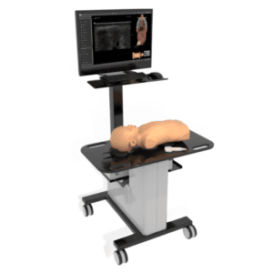 Simulador Ultrasound Mentor Pediátrico para entrenamiento en procedimientos ecoguiados en pacientes pediátricos.