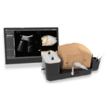 Simulador Ultrasound Mentor para toracocentesis eco-guiada, entrenamiento en drenaje pleural con guía ecográfica.