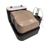 Simulador Ultrasound Mentor para pericardiocentesis eco-guiada, entrenamiento en emergencias cardiacas con guía ecográfica.