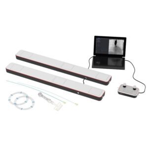 Simulador Angio Mentor Flex para práctica de procedimientos endovasculares, cateterismo y técnicas intervencionistas cardiovasculares con flexibilidad.