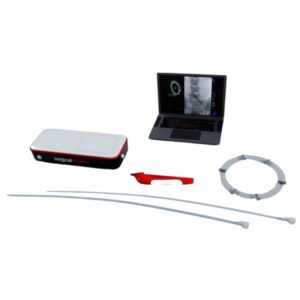 Simulador Angio Mentor Tab para práctica de procedimientos endovasculares, cateterismo y técnicas intervencionistas cardiovasculares.