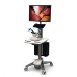 Simulador Lap Mentor Express para práctica de cirugía laparoscópica y procedimientos mínimamente invasivos.