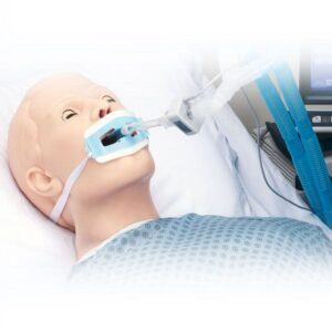Simulador HAL® S1030 para entrenamiento en manejo de vías respiratorias, ventilación y compliancia pulmonar en adultos.