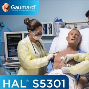 Simulador HAL® S5301 para entrenamiento interdisciplinario e inmersivo en soporte vital y emergencias críticas en adultos.
