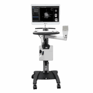 Sistema de neuronavegación MagVenture TMS Atlas para neurociencias, guiando la colocación de bobinas durante tratamientos de TMS con precisión basada en imágenes.