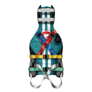 Inmovilizador SPED para emergencias, asegurando la inmovilización segura de pacientes durante rescates y traslados prehospitalarios.