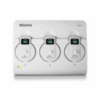 Monitor fetal EDAN FTS-3 para seguimiento obstétrico, controlando la frecuencia cardíaca fetal y contracciones uterinas en embarazos de bajo y alto riesgo.